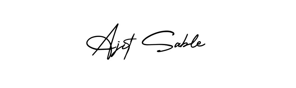 Also You can easily find your signature by using the search form. We will create Ajit Sable name handwritten signature images for you free of cost using AmerikaSignatureDemo-Regular sign style. Ajit Sable signature style 3 images and pictures png