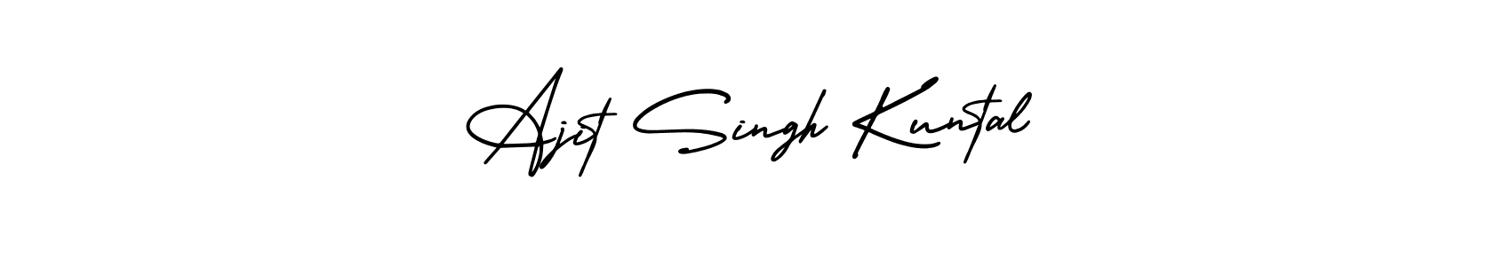 Ajit Singh Kuntal stylish signature style. Best Handwritten Sign (AmerikaSignatureDemo-Regular) for my name. Handwritten Signature Collection Ideas for my name Ajit Singh Kuntal. Ajit Singh Kuntal signature style 3 images and pictures png