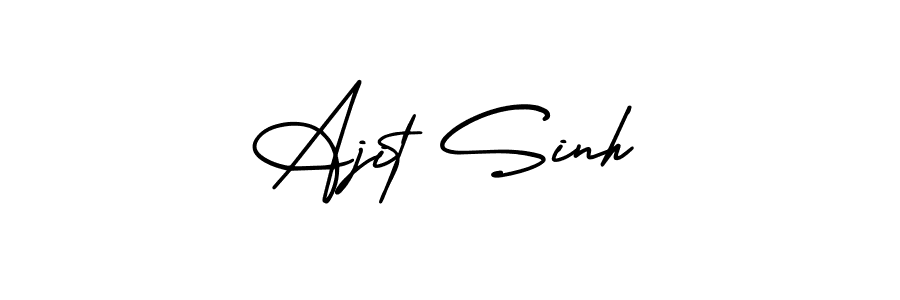 Make a beautiful signature design for name Ajit Sinh. With this signature (AmerikaSignatureDemo-Regular) style, you can create a handwritten signature for free. Ajit Sinh signature style 3 images and pictures png