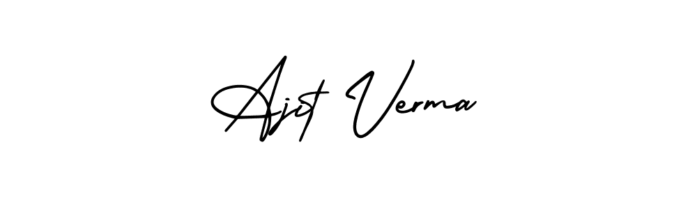 AmerikaSignatureDemo-Regular is a professional signature style that is perfect for those who want to add a touch of class to their signature. It is also a great choice for those who want to make their signature more unique. Get Ajit Verma name to fancy signature for free. Ajit Verma signature style 3 images and pictures png