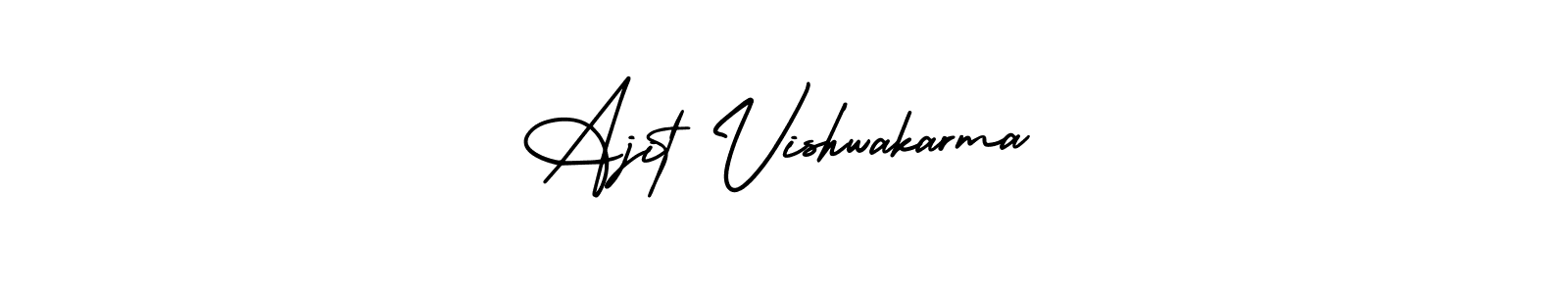 Also we have Ajit Vishwakarma name is the best signature style. Create professional handwritten signature collection using AmerikaSignatureDemo-Regular autograph style. Ajit Vishwakarma signature style 3 images and pictures png