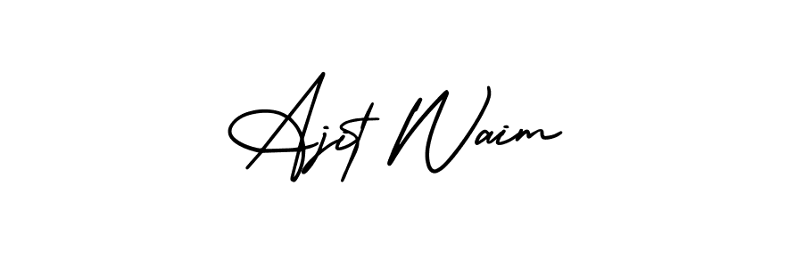 Design your own signature with our free online signature maker. With this signature software, you can create a handwritten (AmerikaSignatureDemo-Regular) signature for name Ajit Waim. Ajit Waim signature style 3 images and pictures png