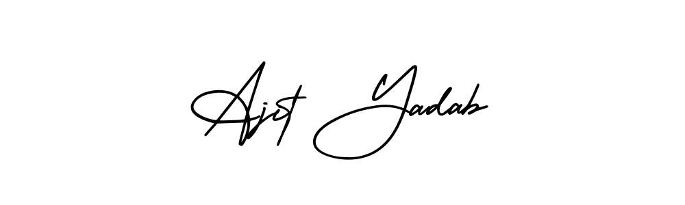 Make a beautiful signature design for name Ajit Yadab. With this signature (AmerikaSignatureDemo-Regular) style, you can create a handwritten signature for free. Ajit Yadab signature style 3 images and pictures png