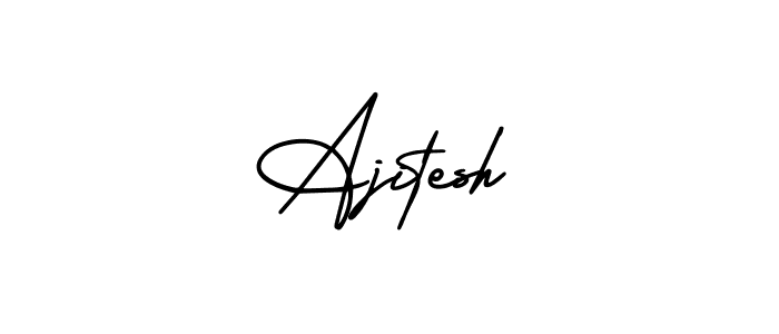 Make a beautiful signature design for name Ajitesh. With this signature (AmerikaSignatureDemo-Regular) style, you can create a handwritten signature for free. Ajitesh signature style 3 images and pictures png