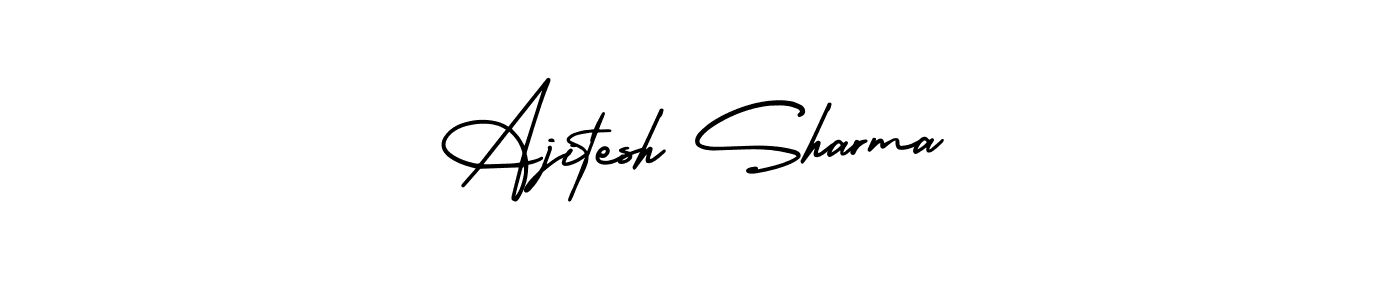 How to Draw Ajitesh Sharma signature style? AmerikaSignatureDemo-Regular is a latest design signature styles for name Ajitesh Sharma. Ajitesh Sharma signature style 3 images and pictures png