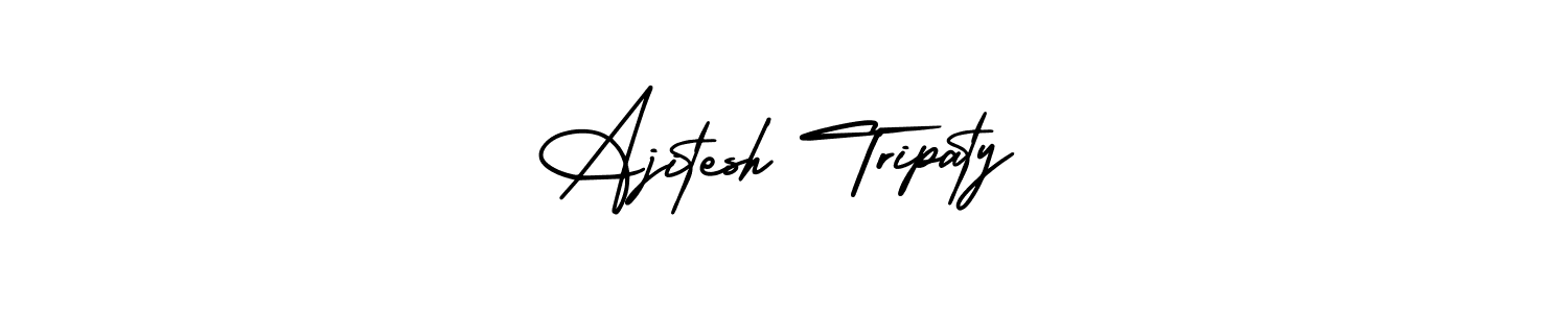 Design your own signature with our free online signature maker. With this signature software, you can create a handwritten (AmerikaSignatureDemo-Regular) signature for name Ajitesh Tripaty. Ajitesh Tripaty signature style 3 images and pictures png