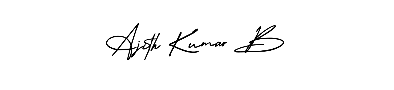 Also we have Ajith Kumar B name is the best signature style. Create professional handwritten signature collection using AmerikaSignatureDemo-Regular autograph style. Ajith Kumar B signature style 3 images and pictures png