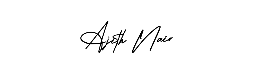 AmerikaSignatureDemo-Regular is a professional signature style that is perfect for those who want to add a touch of class to their signature. It is also a great choice for those who want to make their signature more unique. Get Ajith Nair name to fancy signature for free. Ajith Nair signature style 3 images and pictures png
