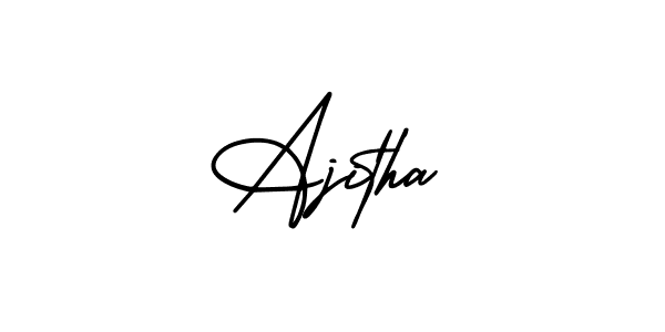 How to Draw Ajitha signature style? AmerikaSignatureDemo-Regular is a latest design signature styles for name Ajitha. Ajitha signature style 3 images and pictures png