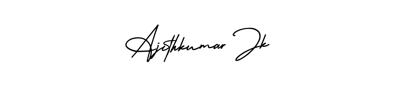 Design your own signature with our free online signature maker. With this signature software, you can create a handwritten (AmerikaSignatureDemo-Regular) signature for name Ajithkumar Jk. Ajithkumar Jk signature style 3 images and pictures png