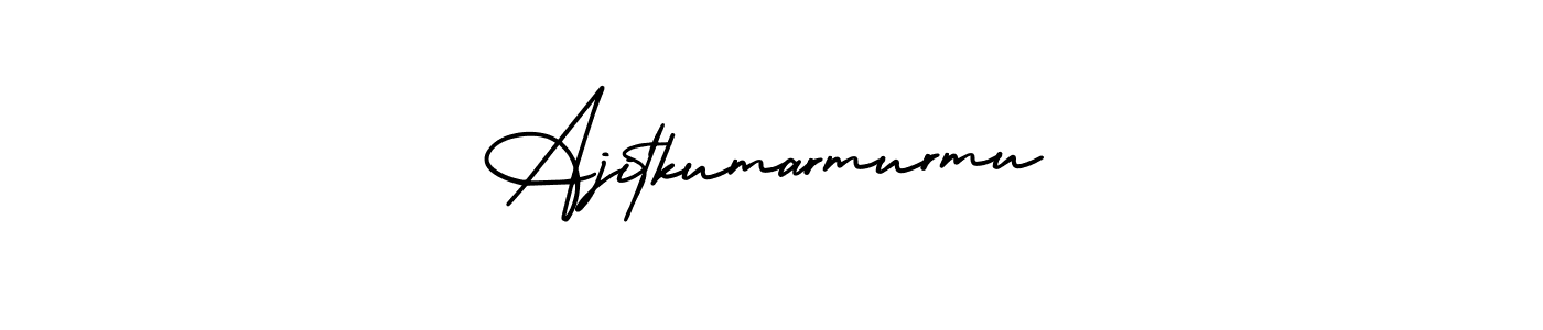 The best way (AmerikaSignatureDemo-Regular) to make a short signature is to pick only two or three words in your name. The name Ajitkumarmurmu include a total of six letters. For converting this name. Ajitkumarmurmu signature style 3 images and pictures png