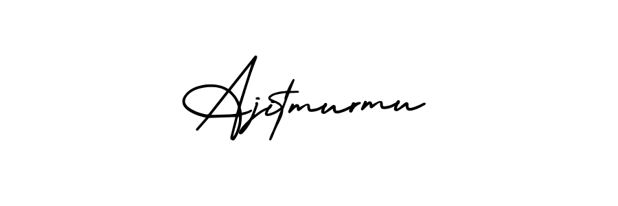 You should practise on your own different ways (AmerikaSignatureDemo-Regular) to write your name (Ajitmurmu) in signature. don't let someone else do it for you. Ajitmurmu signature style 3 images and pictures png