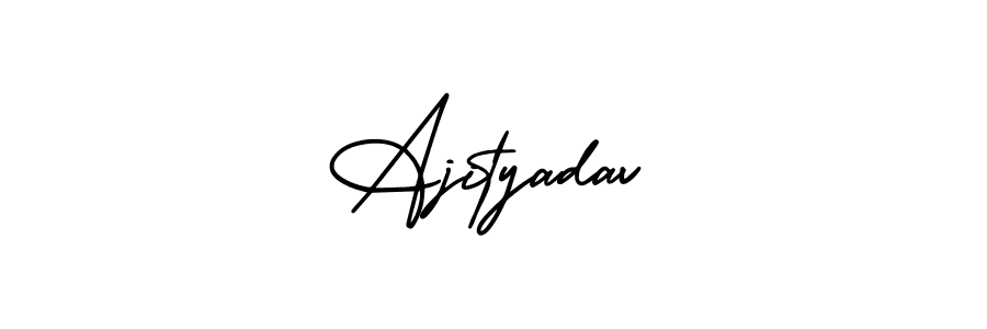 How to make Ajityadav name signature. Use AmerikaSignatureDemo-Regular style for creating short signs online. This is the latest handwritten sign. Ajityadav signature style 3 images and pictures png