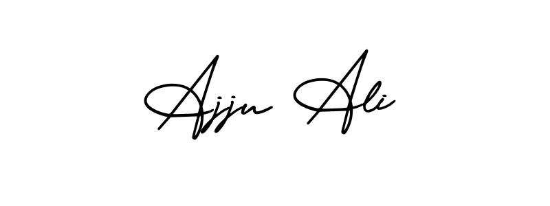 This is the best signature style for the Ajju Ali name. Also you like these signature font (AmerikaSignatureDemo-Regular). Mix name signature. Ajju Ali signature style 3 images and pictures png