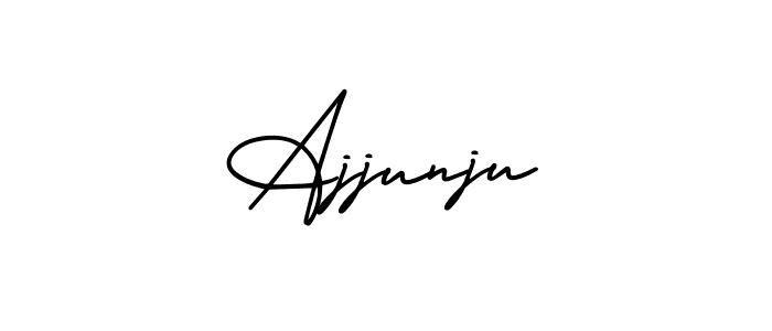 This is the best signature style for the Ajjunju name. Also you like these signature font (AmerikaSignatureDemo-Regular). Mix name signature. Ajjunju signature style 3 images and pictures png