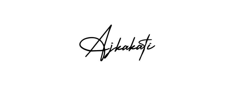 Use a signature maker to create a handwritten signature online. With this signature software, you can design (AmerikaSignatureDemo-Regular) your own signature for name Ajkakati. Ajkakati signature style 3 images and pictures png