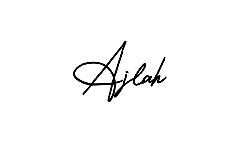 This is the best signature style for the Ajlah name. Also you like these signature font (AmerikaSignatureDemo-Regular). Mix name signature. Ajlah signature style 3 images and pictures png