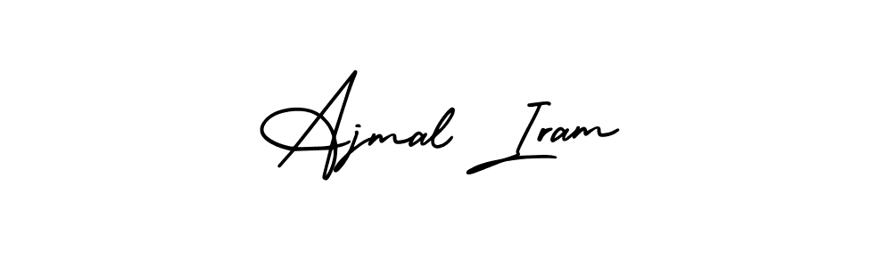 How to make Ajmal Iram name signature. Use AmerikaSignatureDemo-Regular style for creating short signs online. This is the latest handwritten sign. Ajmal Iram signature style 3 images and pictures png