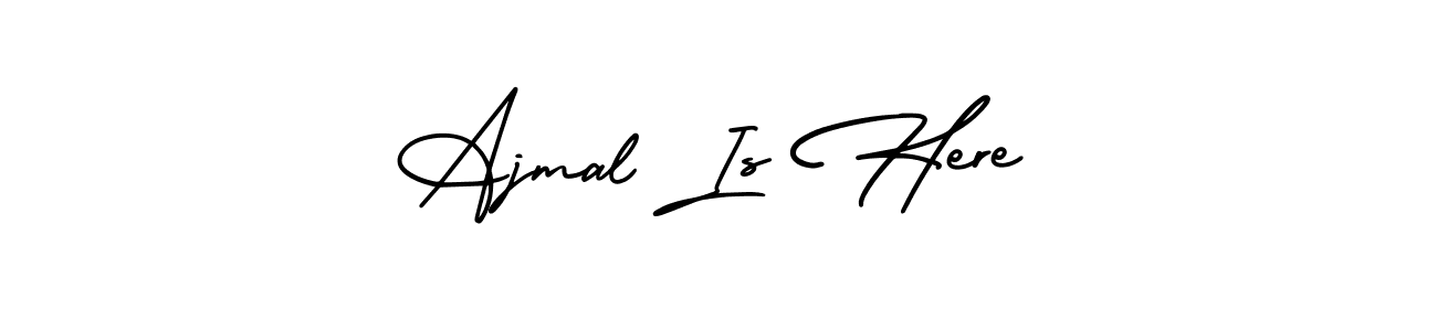 Design your own signature with our free online signature maker. With this signature software, you can create a handwritten (AmerikaSignatureDemo-Regular) signature for name Ajmal Is Here. Ajmal Is Here signature style 3 images and pictures png