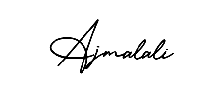 The AmerikaSignatureDemo-Regular font transforms the name Ajmalali into an executive sign with sharp precision and distinguished character. Ajmalali signature style 3 images and pictures png