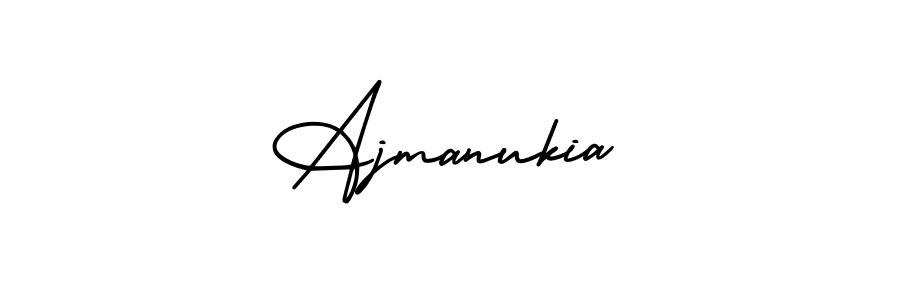 Use a signature maker to create a handwritten signature online. With this signature software, you can design (AmerikaSignatureDemo-Regular) your own signature for name Ajmanukia. Ajmanukia signature style 3 images and pictures png