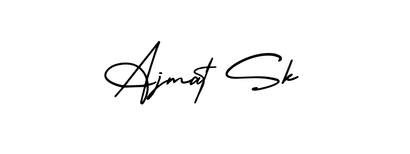 How to make Ajmat Sk name signature. Use AmerikaSignatureDemo-Regular style for creating short signs online. This is the latest handwritten sign. Ajmat Sk signature style 3 images and pictures png