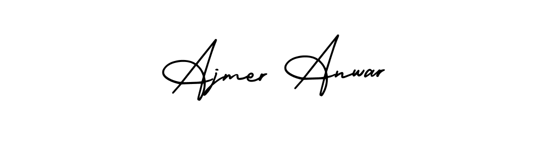 It looks lik you need a new signature style for name Ajmer Anwar. Design unique handwritten (AmerikaSignatureDemo-Regular) signature with our free signature maker in just a few clicks. Ajmer Anwar signature style 3 images and pictures png