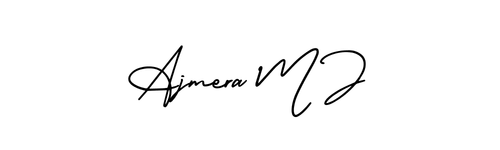 You can use this online signature creator to create a handwritten signature for the name Ajmera M J. This is the best online autograph maker. Ajmera M J signature style 3 images and pictures png