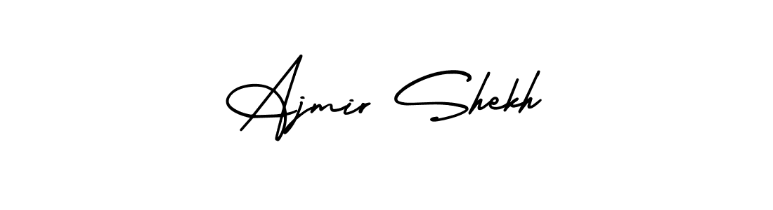 Make a short Ajmir Shekh signature style. Manage your documents anywhere anytime using AmerikaSignatureDemo-Regular. Create and add eSignatures, submit forms, share and send files easily. Ajmir Shekh signature style 3 images and pictures png