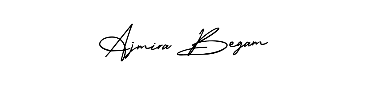 The best way (AmerikaSignatureDemo-Regular) to make a short signature is to pick only two or three words in your name. The name Ajmira Begam include a total of six letters. For converting this name. Ajmira Begam signature style 3 images and pictures png