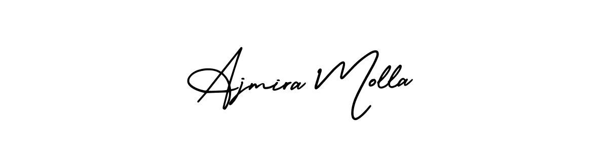 Create a beautiful signature design for name Ajmira Molla. With this signature (AmerikaSignatureDemo-Regular) fonts, you can make a handwritten signature for free. Ajmira Molla signature style 3 images and pictures png