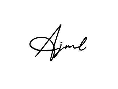 The best way (AmerikaSignatureDemo-Regular) to make a short signature is to pick only two or three words in your name. The name Ajml include a total of six letters. For converting this name. Ajml signature style 3 images and pictures png