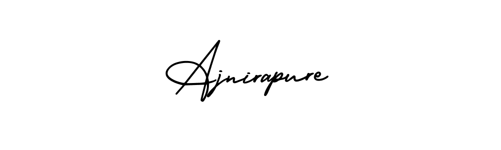 It looks lik you need a new signature style for name Ajnirapure. Design unique handwritten (AmerikaSignatureDemo-Regular) signature with our free signature maker in just a few clicks. Ajnirapure signature style 3 images and pictures png