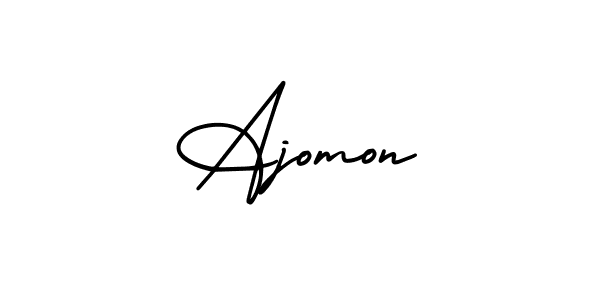 Best and Professional Signature Style for Ajomon. AmerikaSignatureDemo-Regular Best Signature Style Collection. Ajomon signature style 3 images and pictures png