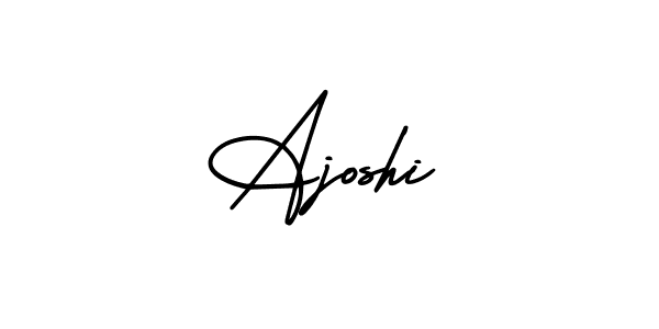 How to make Ajoshi signature? AmerikaSignatureDemo-Regular is a professional autograph style. Create handwritten signature for Ajoshi name. Ajoshi signature style 3 images and pictures png