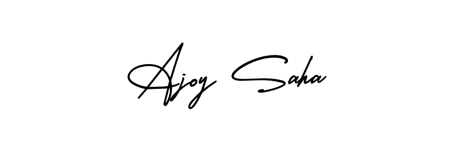 if you are searching for the best signature style for your name Ajoy Saha. so please give up your signature search. here we have designed multiple signature styles  using AmerikaSignatureDemo-Regular. Ajoy Saha signature style 3 images and pictures png