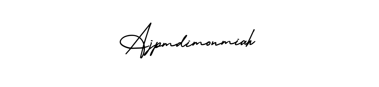 It looks lik you need a new signature style for name Ajpmdimonmiah. Design unique handwritten (AmerikaSignatureDemo-Regular) signature with our free signature maker in just a few clicks. Ajpmdimonmiah signature style 3 images and pictures png