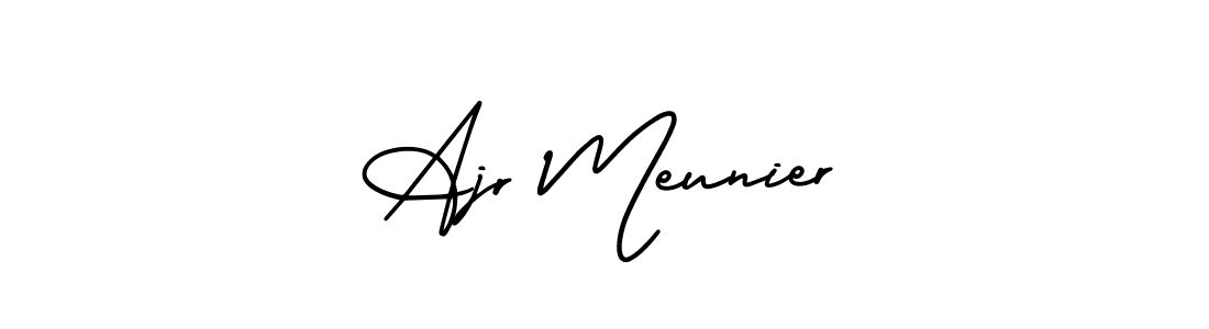 Also You can easily find your signature by using the search form. We will create Ajr Meunier name handwritten signature images for you free of cost using AmerikaSignatureDemo-Regular sign style. Ajr Meunier signature style 3 images and pictures png