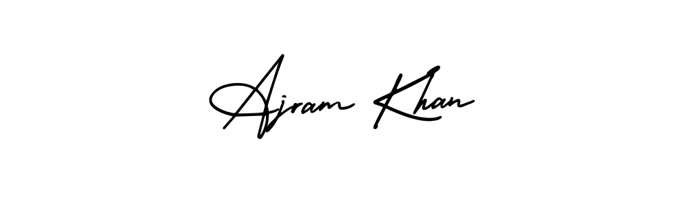 Make a beautiful signature design for name Ajram Khan. With this signature (AmerikaSignatureDemo-Regular) style, you can create a handwritten signature for free. Ajram Khan signature style 3 images and pictures png