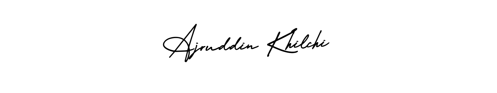 Ajruddin Khilchi stylish signature style. Best Handwritten Sign (AmerikaSignatureDemo-Regular) for my name. Handwritten Signature Collection Ideas for my name Ajruddin Khilchi. Ajruddin Khilchi signature style 3 images and pictures png