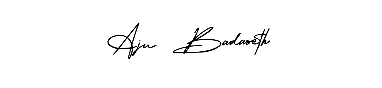How to make Aju  Badaseth signature? AmerikaSignatureDemo-Regular is a professional autograph style. Create handwritten signature for Aju  Badaseth name. Aju  Badaseth signature style 3 images and pictures png