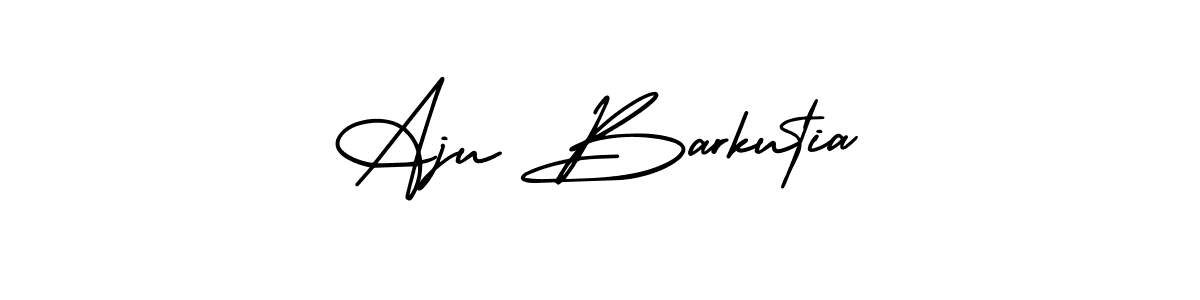 Similarly AmerikaSignatureDemo-Regular is the best handwritten signature design. Signature creator online .You can use it as an online autograph creator for name Aju Barkutia. Aju Barkutia signature style 3 images and pictures png