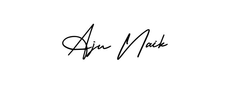 How to make Aju Naik signature? AmerikaSignatureDemo-Regular is a professional autograph style. Create handwritten signature for Aju Naik name. Aju Naik signature style 3 images and pictures png