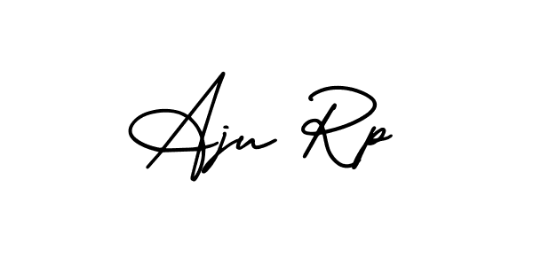 Use a signature maker to create a handwritten signature online. With this signature software, you can design (AmerikaSignatureDemo-Regular) your own signature for name Aju Rp. Aju Rp signature style 3 images and pictures png