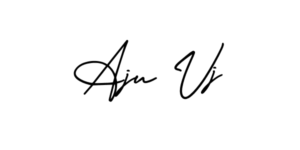 Use a signature maker to create a handwritten signature online. With this signature software, you can design (AmerikaSignatureDemo-Regular) your own signature for name Aju Vj. Aju Vj signature style 3 images and pictures png