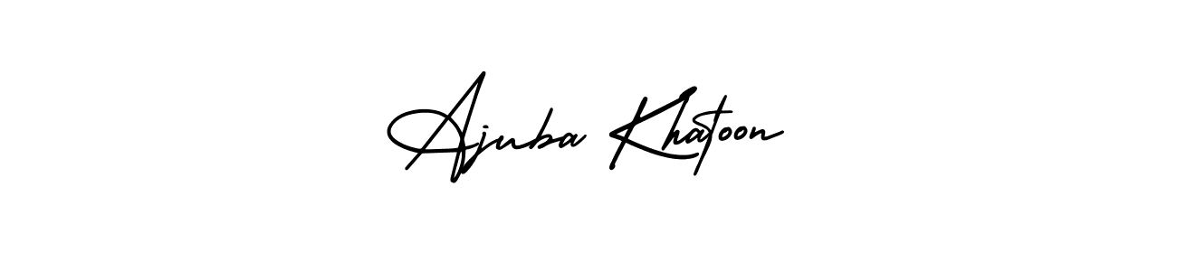 How to Draw Ajuba Khatoon signature style? AmerikaSignatureDemo-Regular is a latest design signature styles for name Ajuba Khatoon. Ajuba Khatoon signature style 3 images and pictures png
