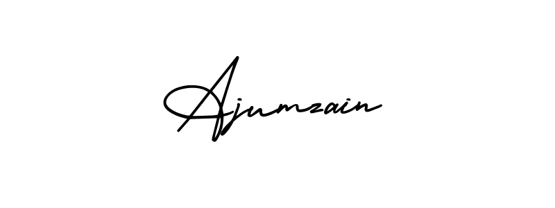 Design your own signature with our free online signature maker. With this signature software, you can create a handwritten (AmerikaSignatureDemo-Regular) signature for name Ajumzain. Ajumzain signature style 3 images and pictures png