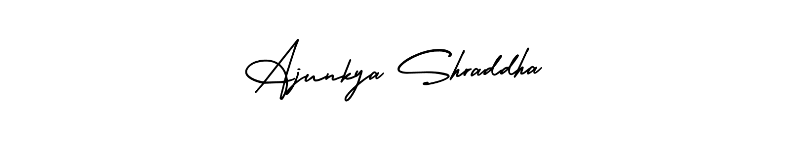 Create a beautiful signature design for name Ajunkya Shraddha. With this signature (AmerikaSignatureDemo-Regular) fonts, you can make a handwritten signature for free. Ajunkya Shraddha signature style 3 images and pictures png