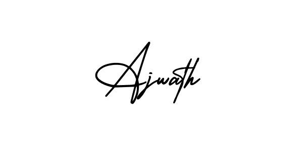 Also You can easily find your signature by using the search form. We will create Ajwath name handwritten signature images for you free of cost using AmerikaSignatureDemo-Regular sign style. Ajwath signature style 3 images and pictures png