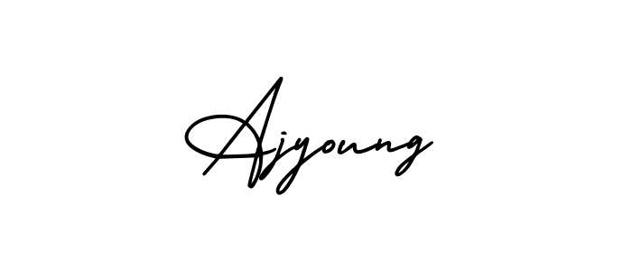 AmerikaSignatureDemo-Regular is a professional signature style that is perfect for those who want to add a touch of class to their signature. It is also a great choice for those who want to make their signature more unique. Get Ajyoung name to fancy signature for free. Ajyoung signature style 3 images and pictures png